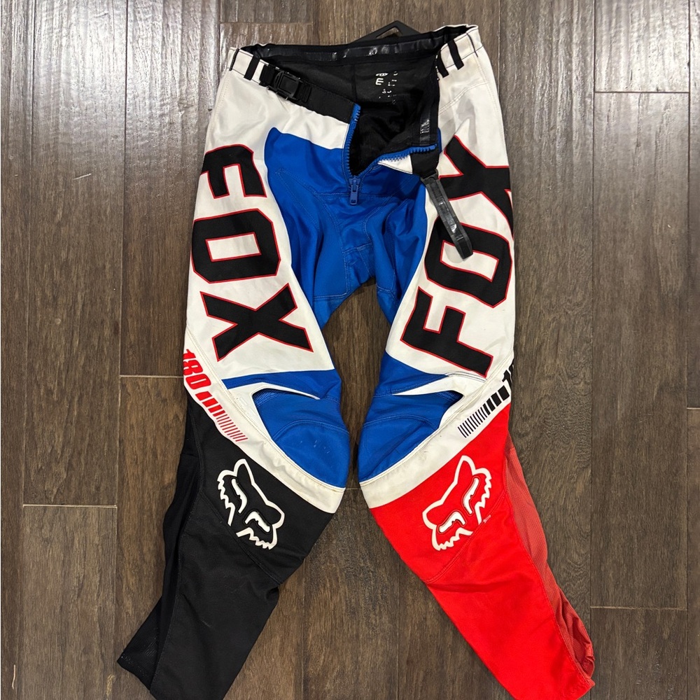 Fox Men's Racing Moto MX Pants - Red, Blue, Black